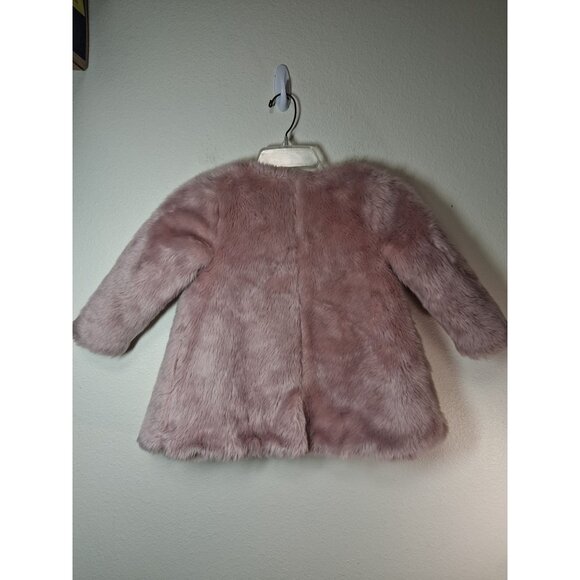 Disney Princess Faux Fur Winter Coat Pink Fancy Girls Size 3 - Picture 2 of 7